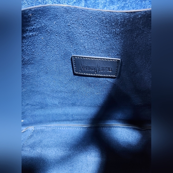 Neiman Marcus Blue One Handle Shoulder Bag Tote - Picture 6 of 6